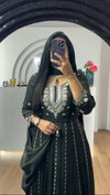 Pc 435 Chinon Embroidery Sequence Work Gown With Dupatta
